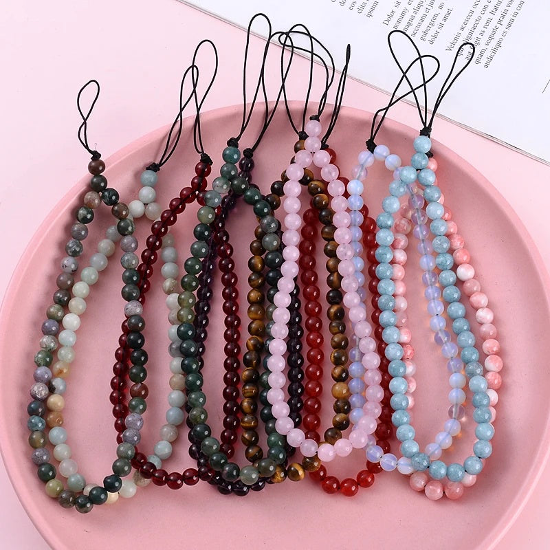 6MM Beaded Phone Chain New Anti Lost Phone Strap 32cm