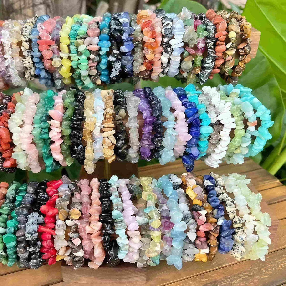 Chip Bead Stretch Bracelet 7.5inch