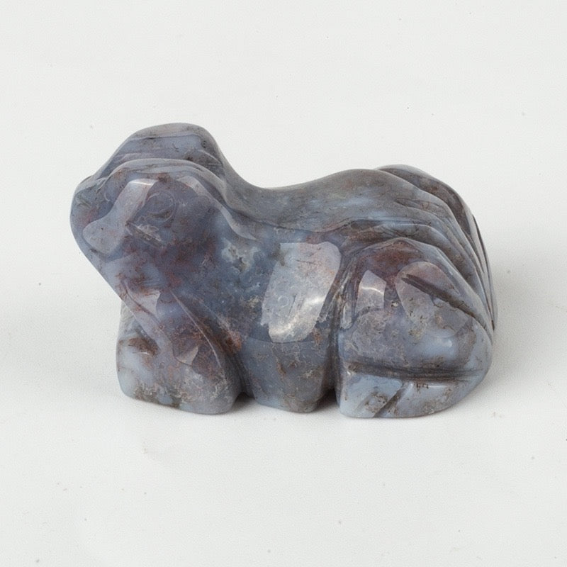 Frog Statue Hand Carved Animal Figurine