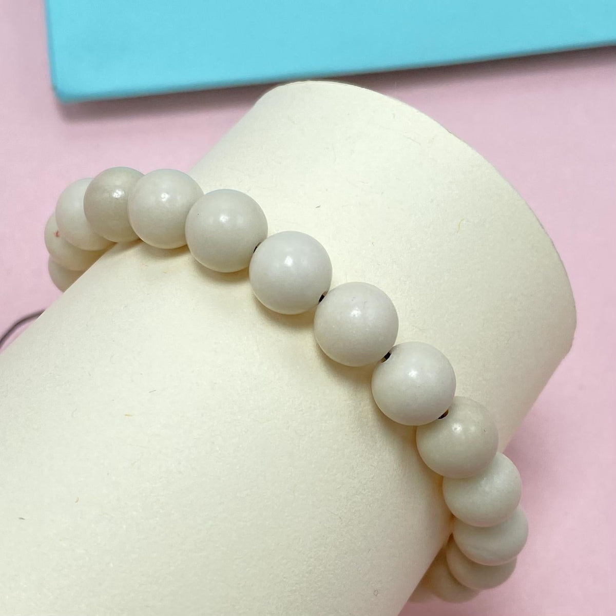 8mm Natural Jade Crystal Bracelet – Handmade Wellness Healing Gemstone Bracelet, Beaded Stretch Spiritual Jewelry Gift for Women