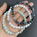Triple Strand Howlite to Help Lower Stress & Anxiety Level Crystal Bracelet