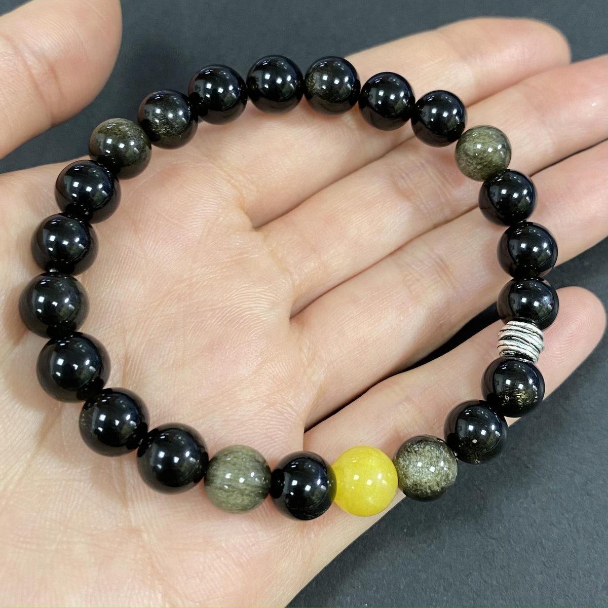 Golden Obsidian for Protection and Apotropaic Crystal Bracelet