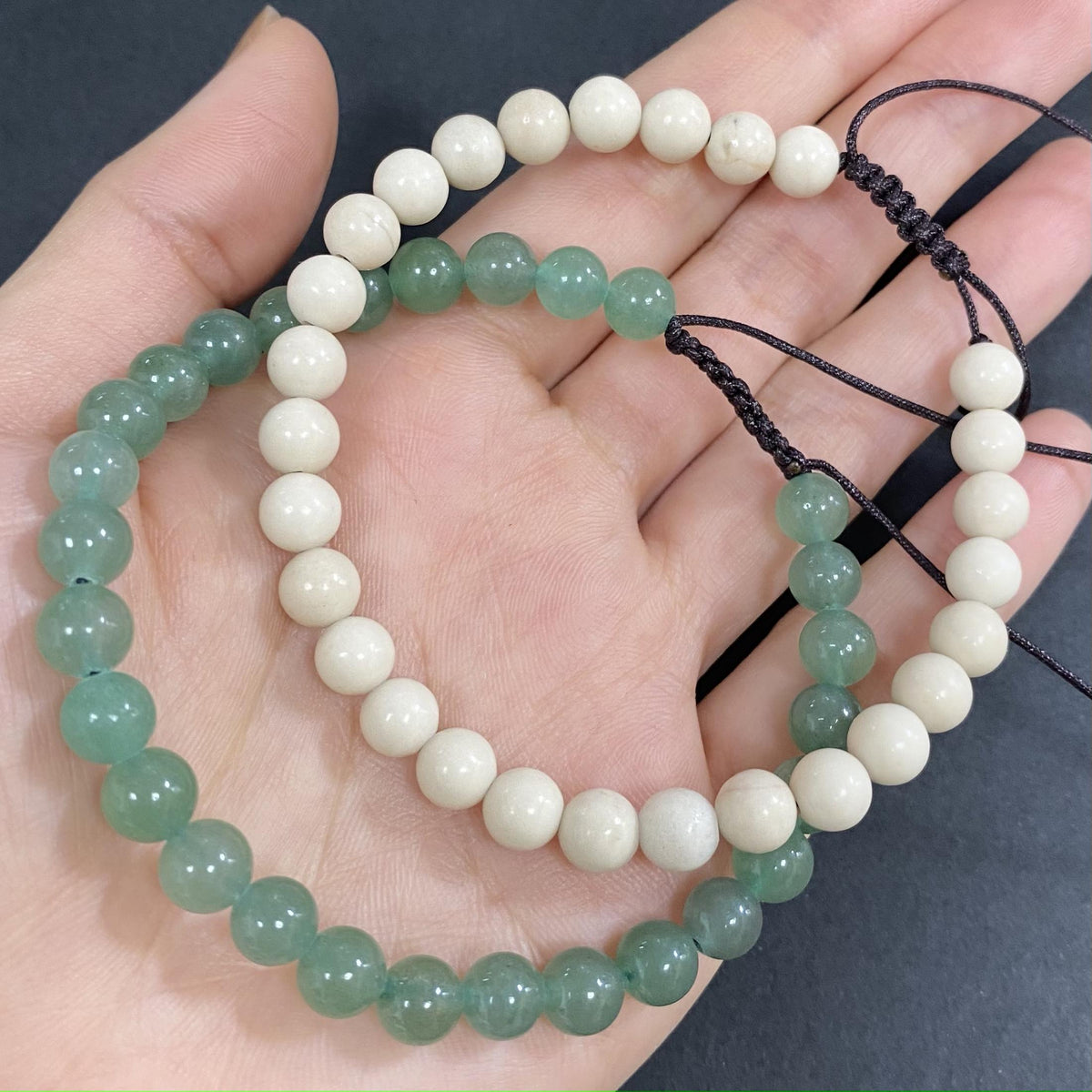 8mm Natural Aventurine Bracelet – Handmade Braided Rope Wellness Healing Crystal Jewelry, Adjustable Spiritual Gemstone Gift for Women