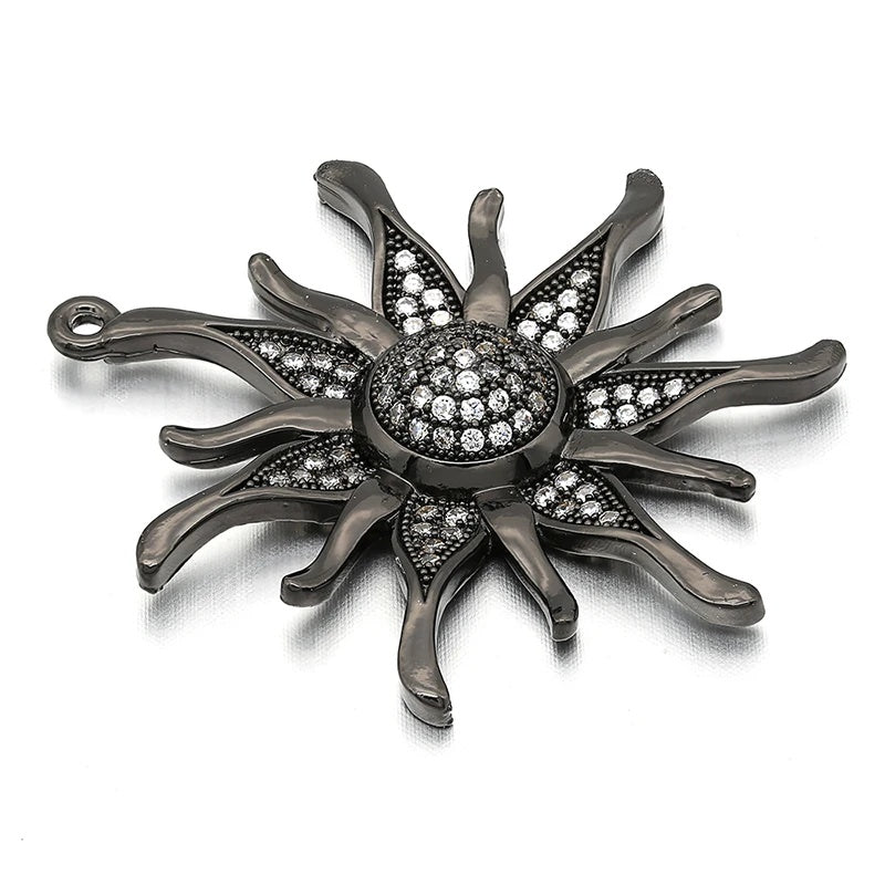 1PCS Brass Sun Flower Charms Pendants