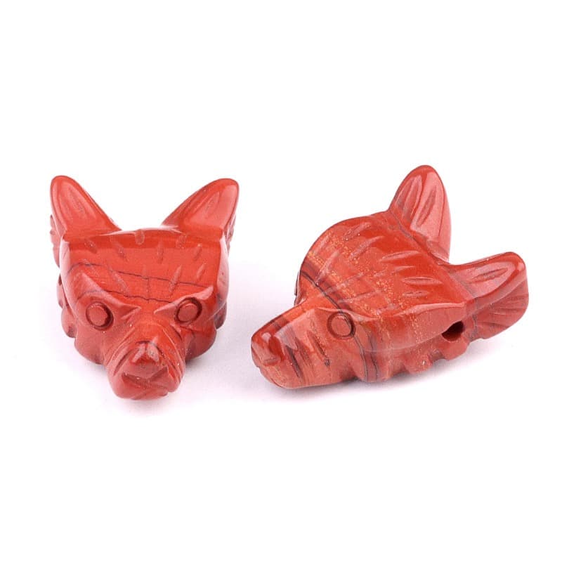 Hand Carved Wolf Head Statue – 40mm Natural Gemstone Animal Figurine for Home Decor Collectible Healing Gift