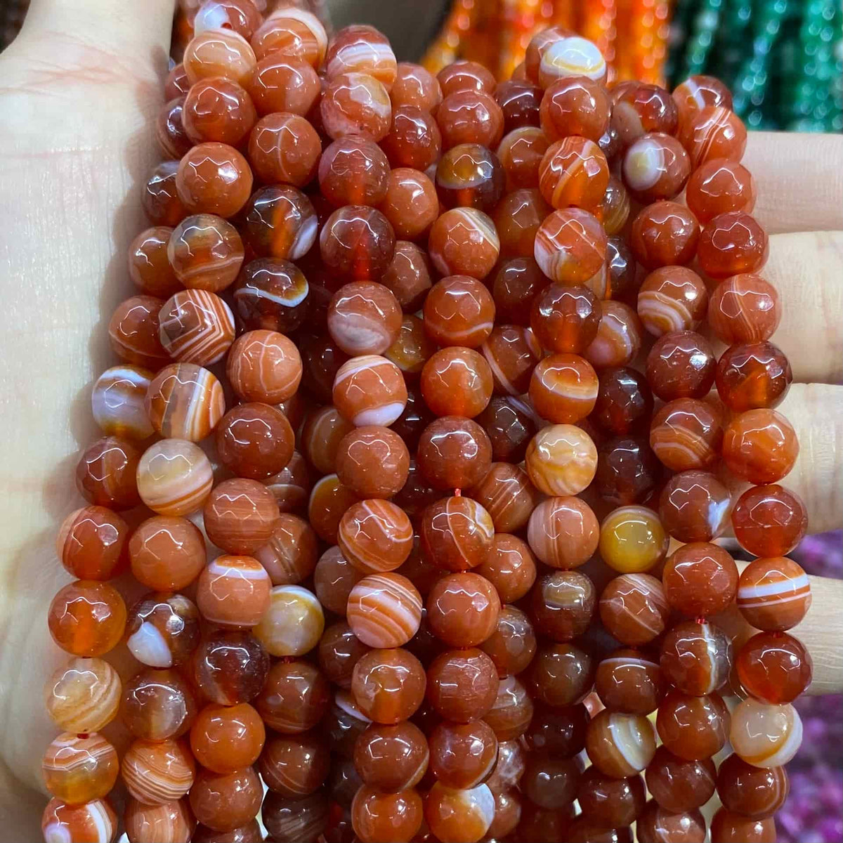 #1 Round Agate Beads 6mm/8mm/10mm/12mm