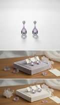 Spirit Lilac Crystal Drop Earrings