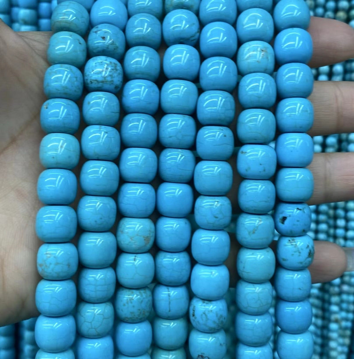 Turquoise Loose Beads Round Fcaeted Rice Rondelle Flat Oval Irregular Shape Beads