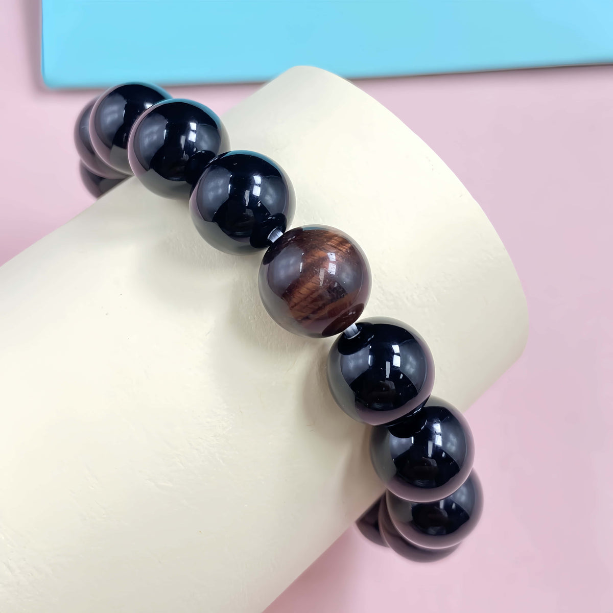 Natural Large Onyx  for Protection and Apotropaic Crystal Bracelet