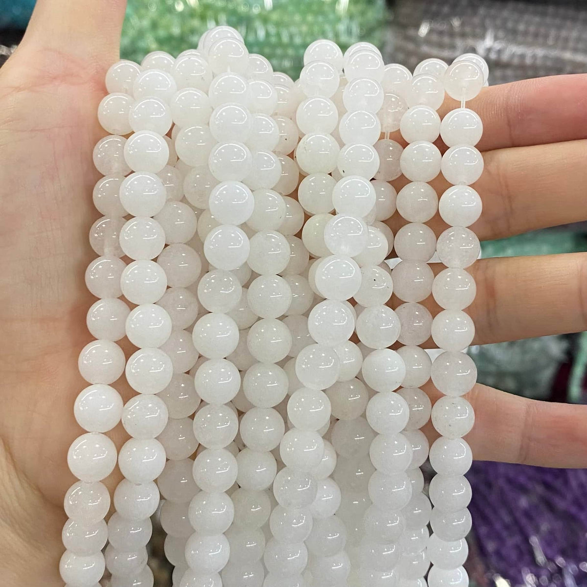 Color Jade Beads Round Smooth/Faceted Beads 6mm/8mm/10mm