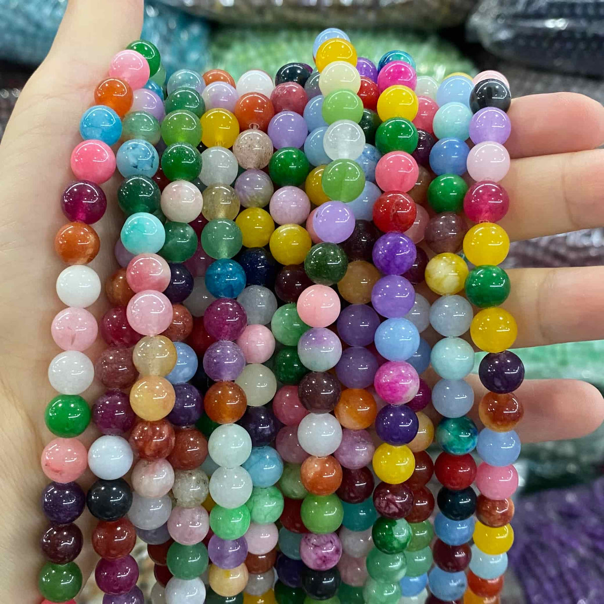 Color Jade Beads Round Smooth/Faceted Beads 6mm/8mm/10mm