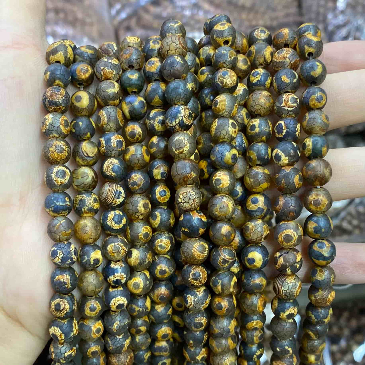 #2 Round Aagte Beads 6mm/8mm/10mm