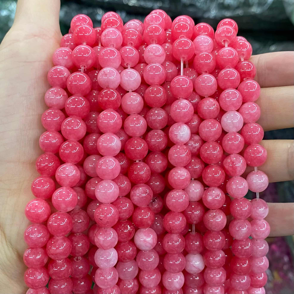 $1.99-8mm Color Jade Beads Round Smooth/Faceted Beads