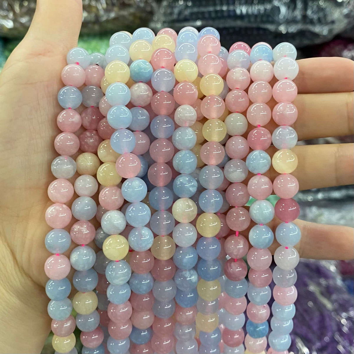Color Jade Beads Round Smooth/Faceted Beads 6mm/8mm/10mm