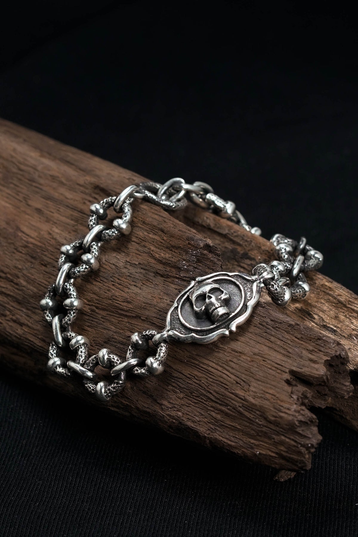 Retro Sterling Silver Chain Bracelet