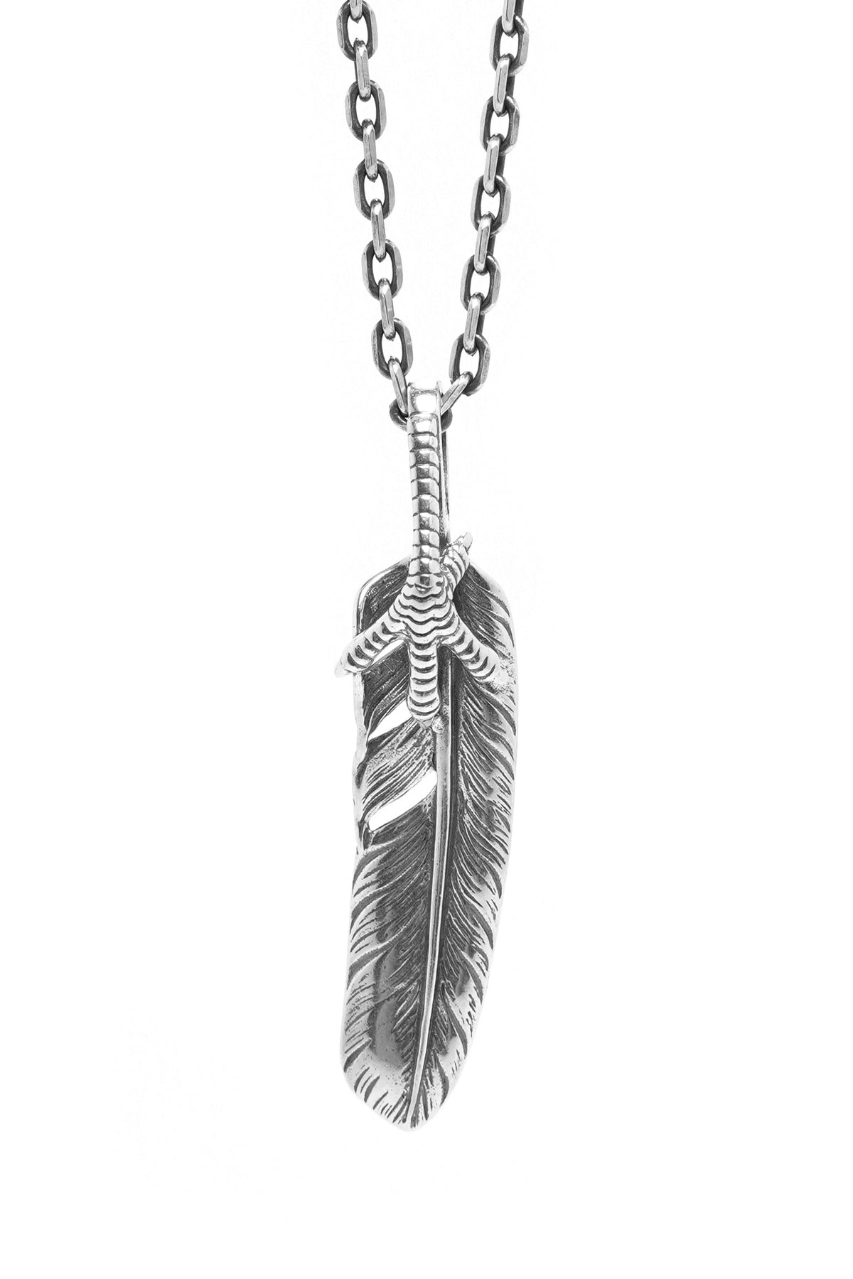 Right Eagle Claw Feather Retro 925 Silver Leaf Goro Takahashi Pendant