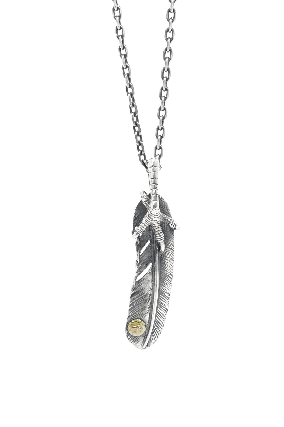 Right Eagle Claw Feather Retro 925 Silver Pendant Japan Takahashi Goro