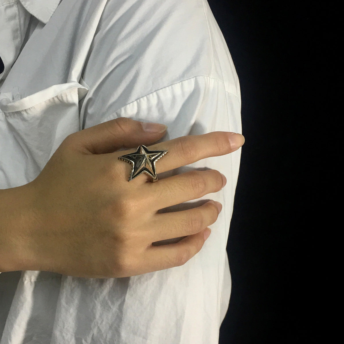 Spike Star Ring 925 Sterling Silver Jewelry