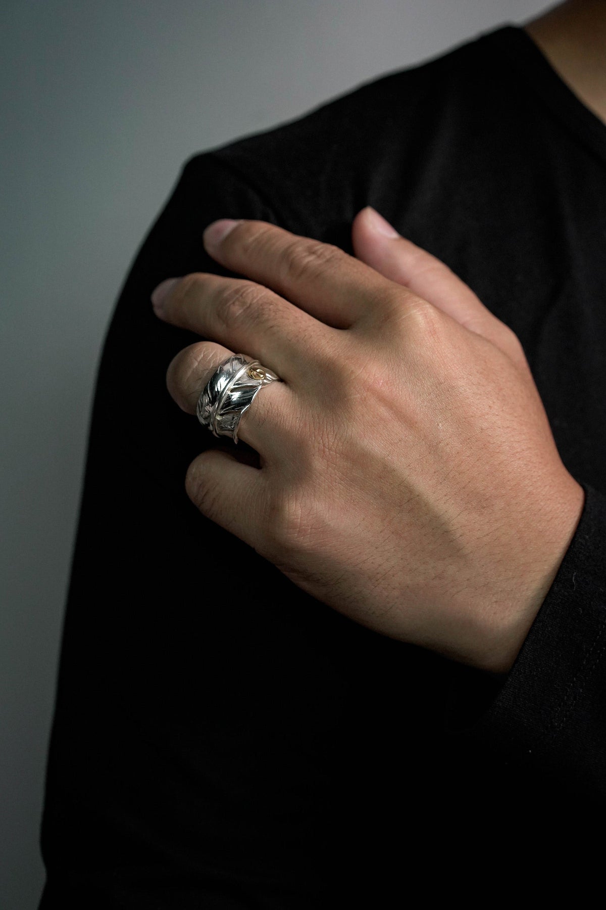 Takahashi Goro 925 Silver Small Feather Ring