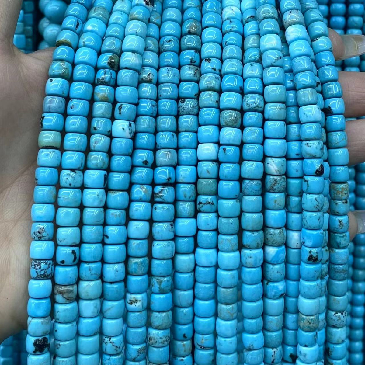 Turquoise Loose Beads Round Fcaeted Rice Rondelle Flat Oval Irregular Shape Beads