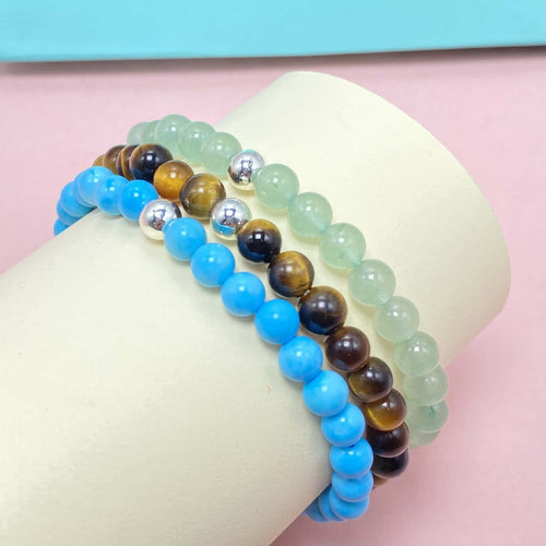 6mm Green Aventurine Crystal Bracelet – Handmade Wellness Healing Gemstone Bracelet, Beaded Stretch Spiritual Jewelry Gift for Women