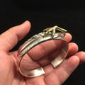 Takahashi Goro Feather Retro Sterling Silver Bangle