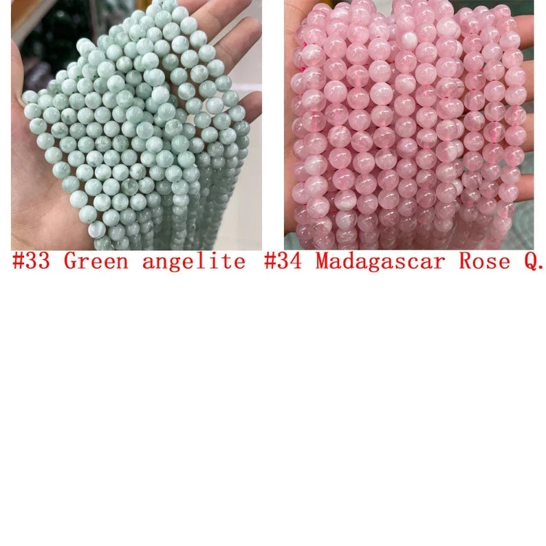 Higher Grade Crystal Stone Genuine Natural Gemstone Round Loose Beads For Bracelet Necklace DIY Jewelry Making Design 4mm 6mm 8mm 10mm 12mm