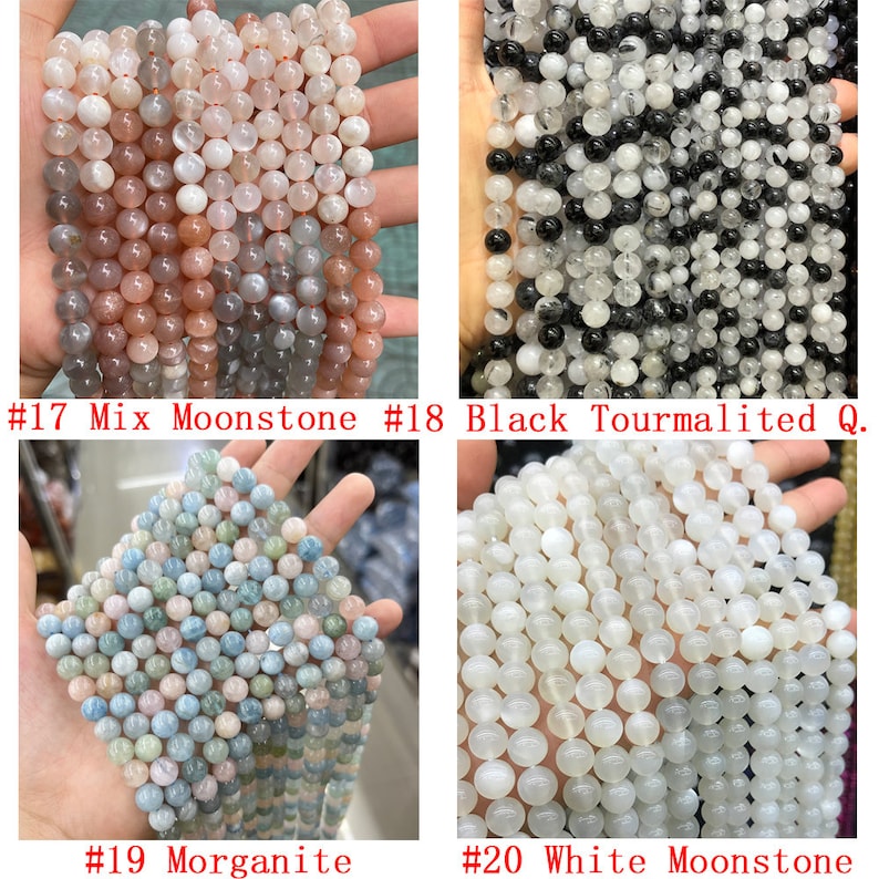 Higher Grade Crystal Stone Genuine Natural Gemstone Round Loose Beads For Bracelet Necklace DIY Jewelry Making Design 4mm 6mm 8mm 10mm 12mm